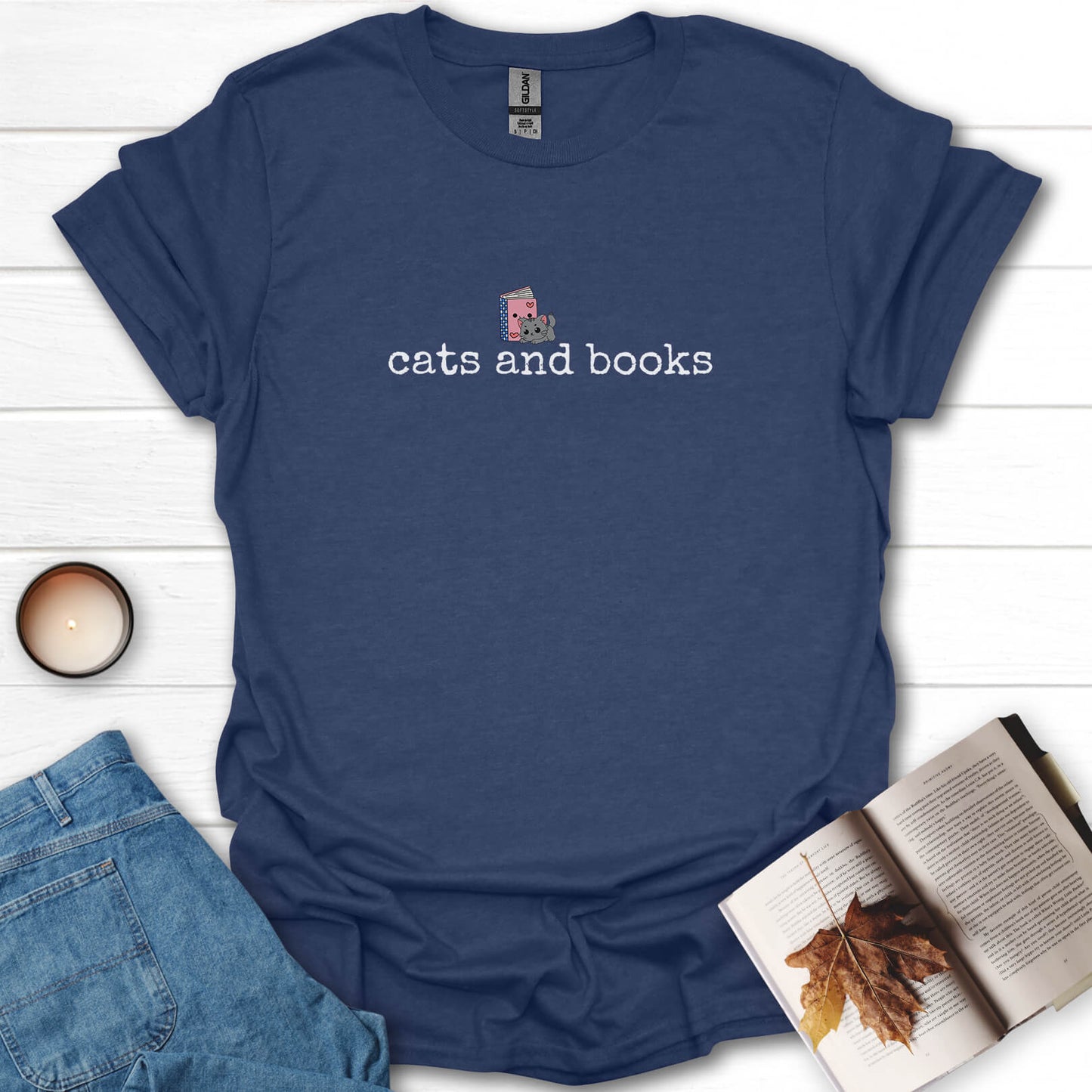 Cats And Books T-Shirt