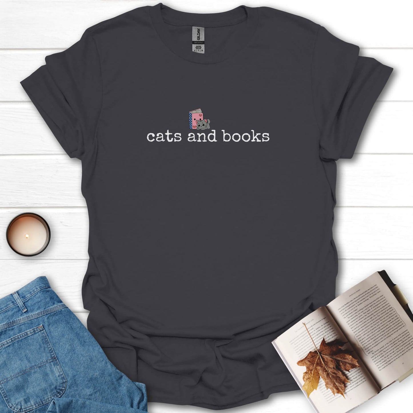 Cats And Books T-Shirt