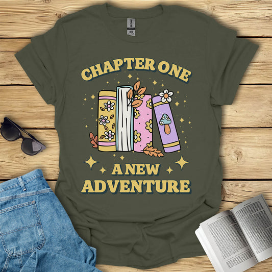 Chapter One A New Adventure Book Reading T-Shirt
