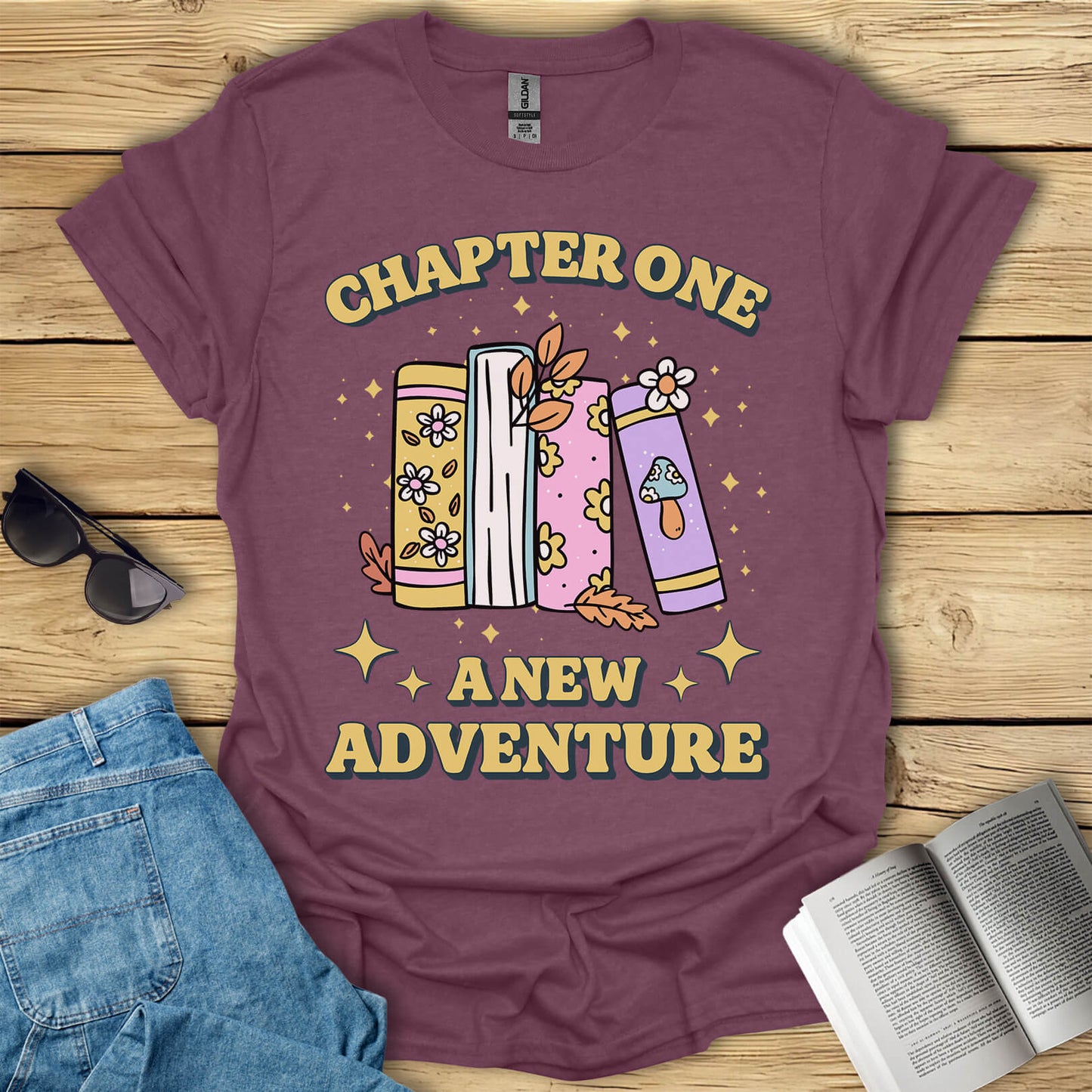 Chapter One A New Adventure Book Reading T-Shirt