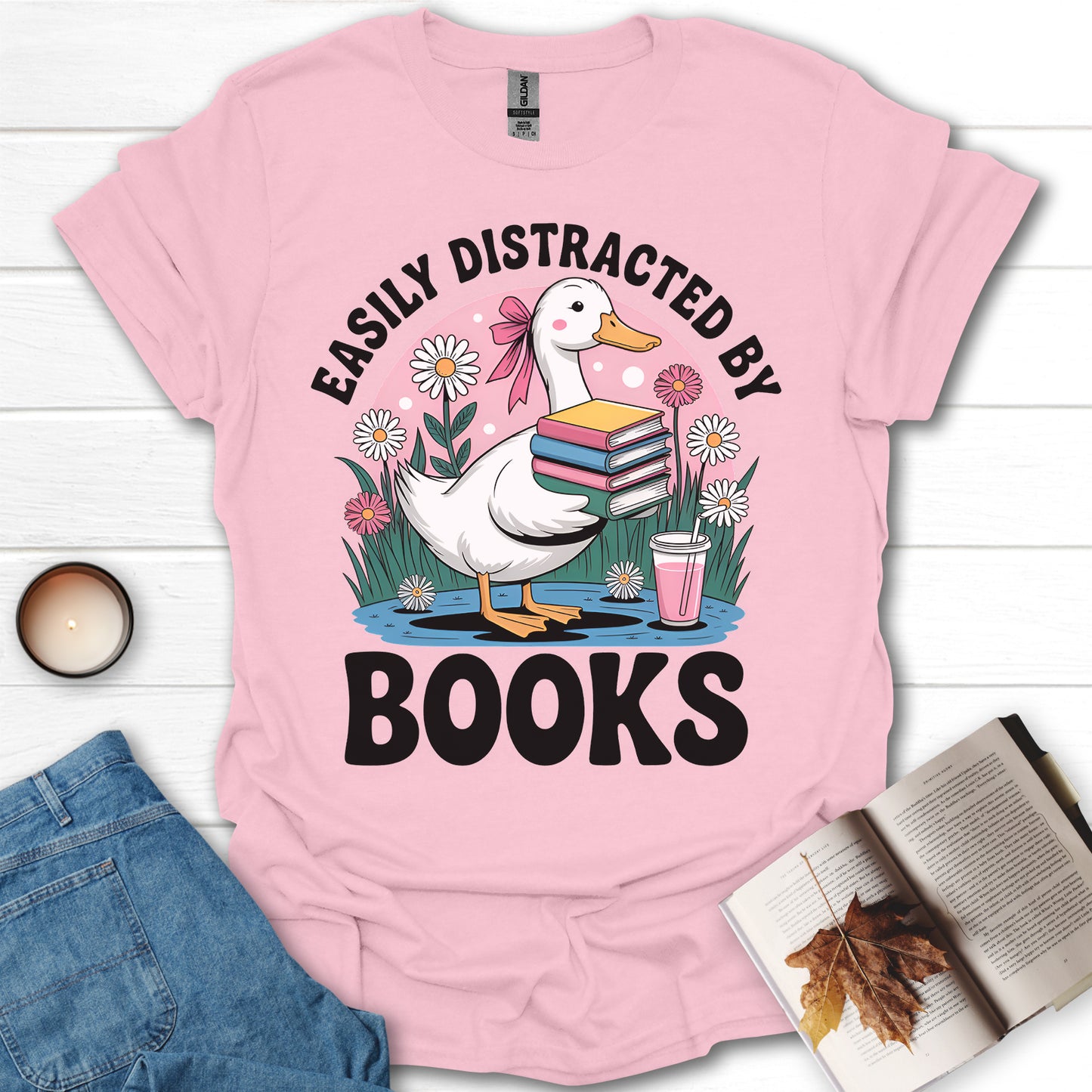 Easily Distracted By Books T-Shirt