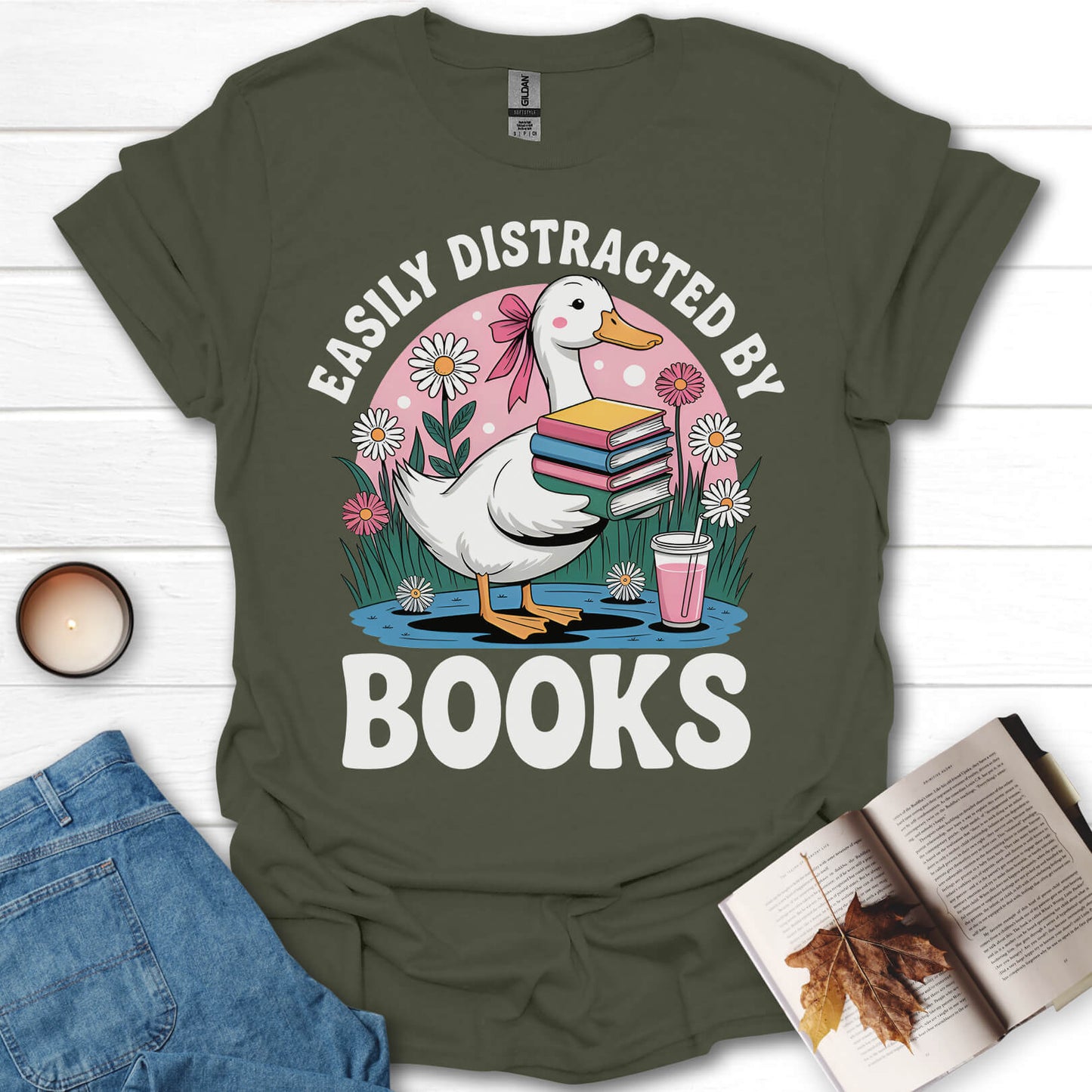 Easily Distracted By Books T-Shirt