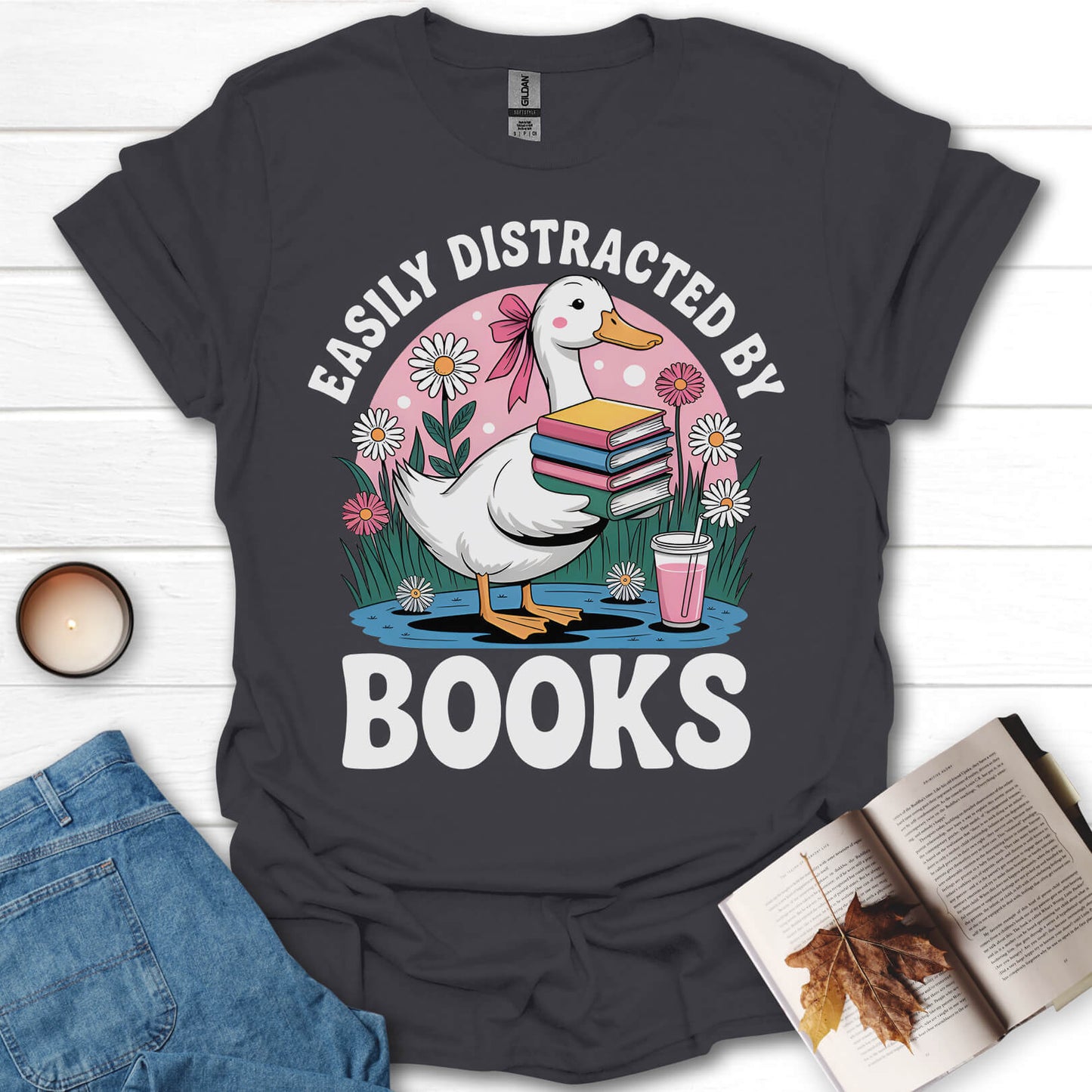 Easily Distracted By Books T-Shirt