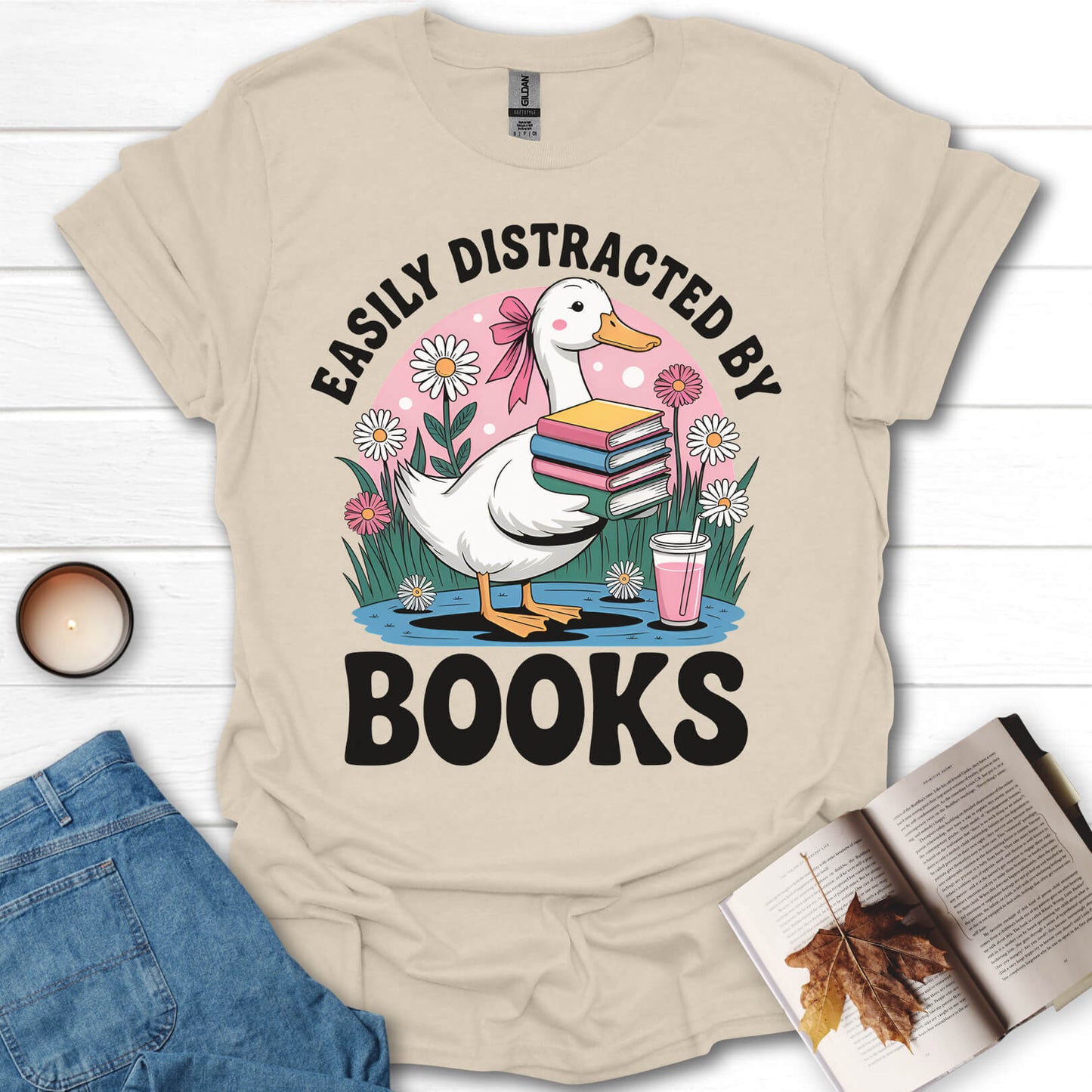 Easily Distracted By Books T-Shirt