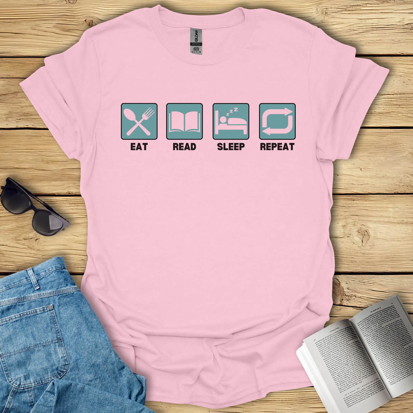Eat, Sleep, Read, Repeat T-Shirt