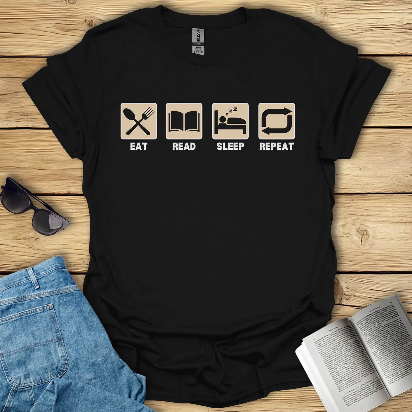Eat, Sleep, Read, Repeat T-Shirt
