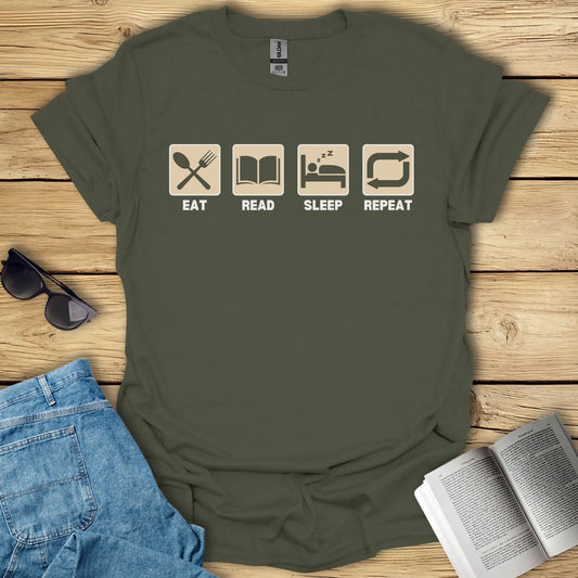 Eat, Sleep, Read, Repeat T-Shirt