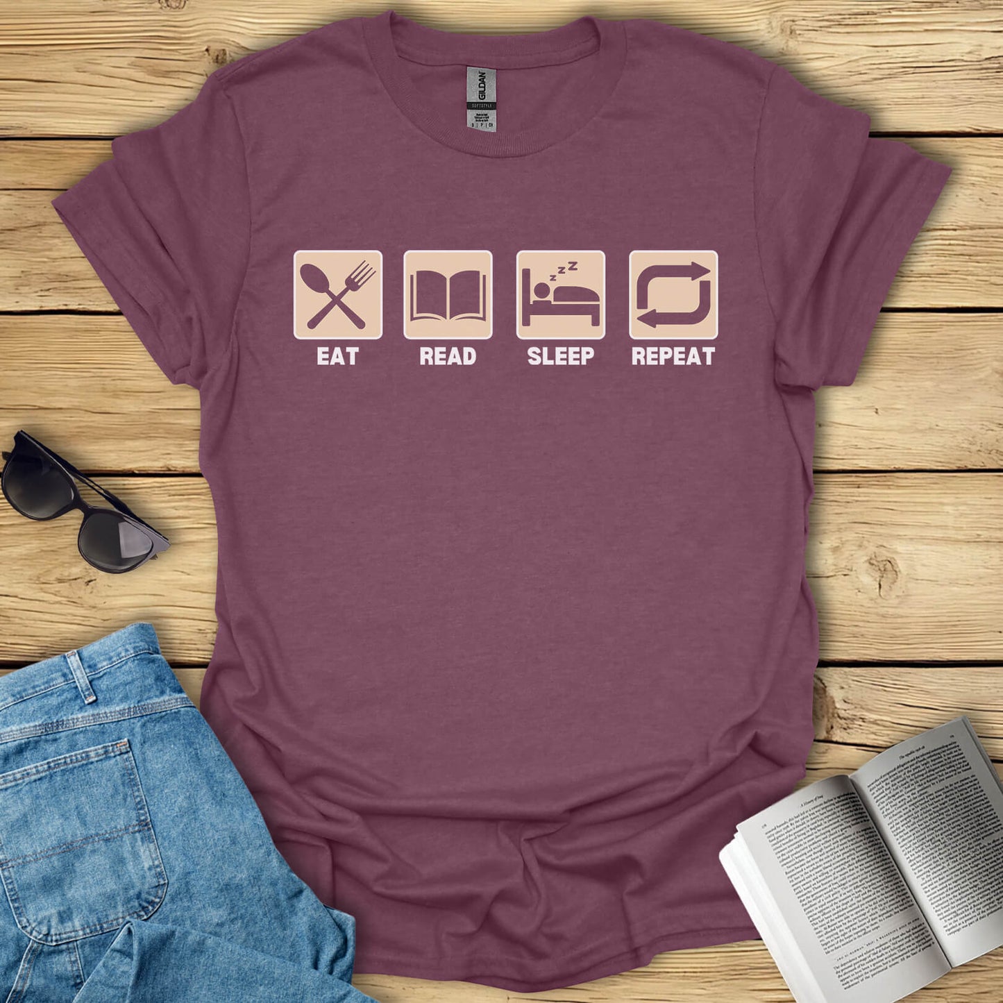 Eat, Sleep, Read, Repeat T-Shirt