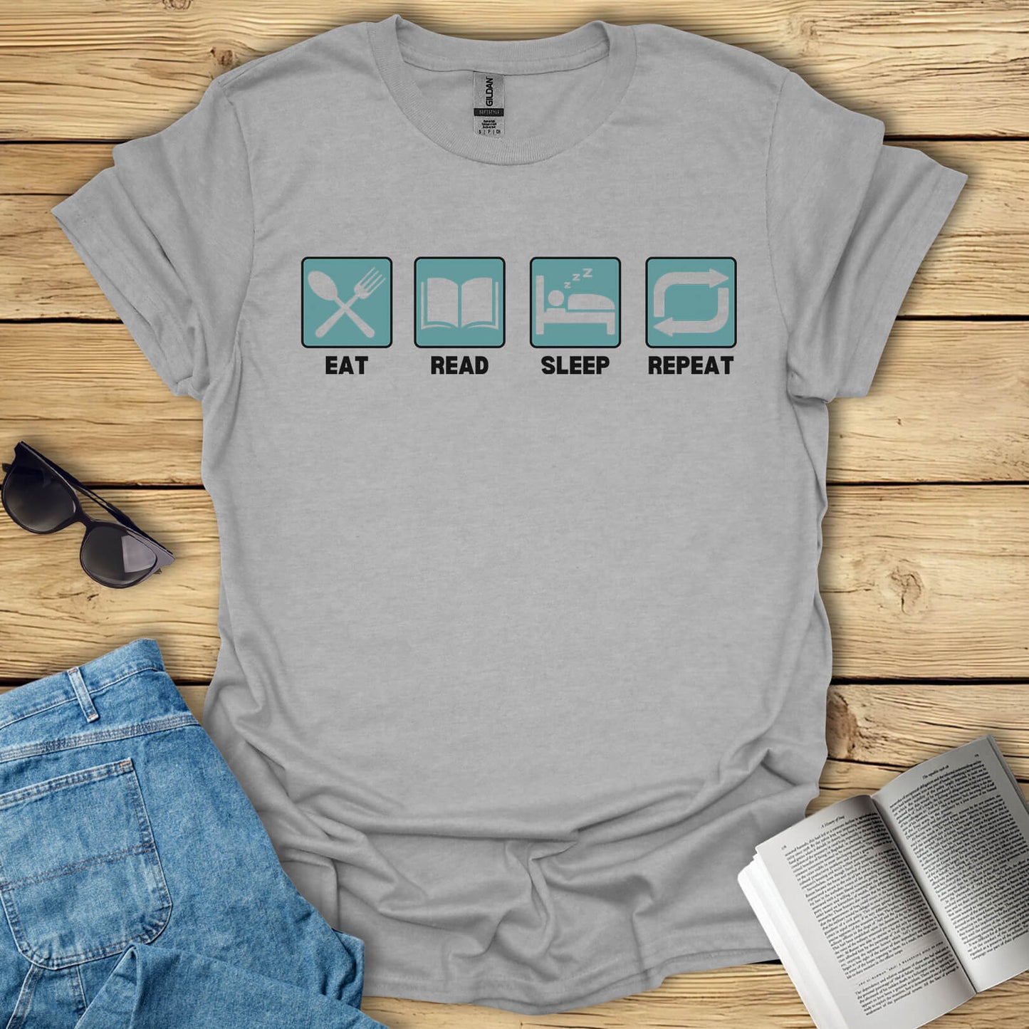 Eat, Sleep, Read, Repeat T-Shirt