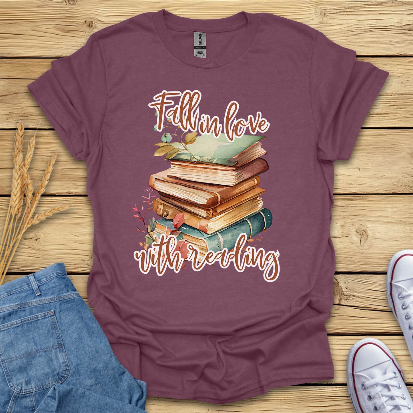 Fall In Love With Reading T-Shirt