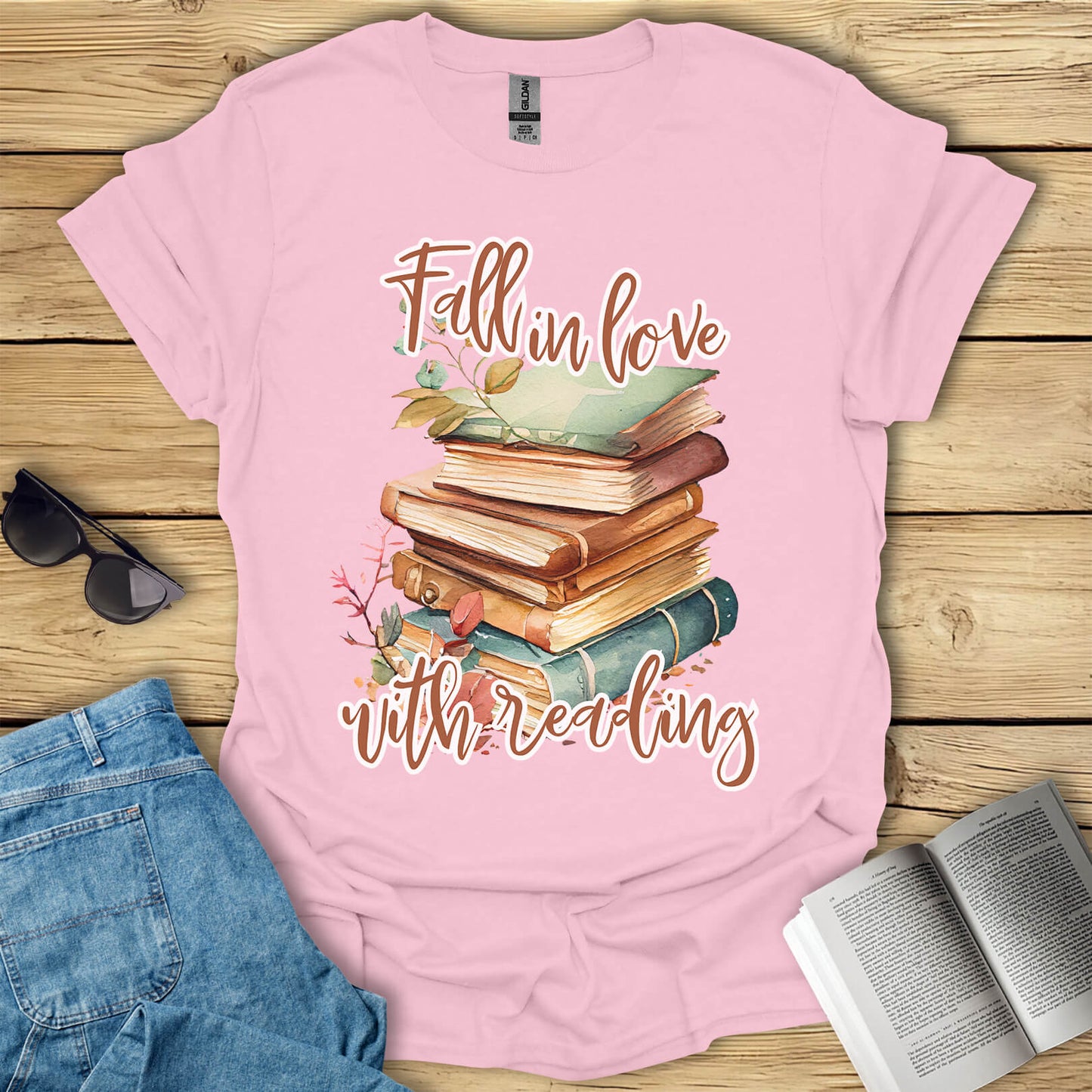 Fall In Love With Reading T-Shirt