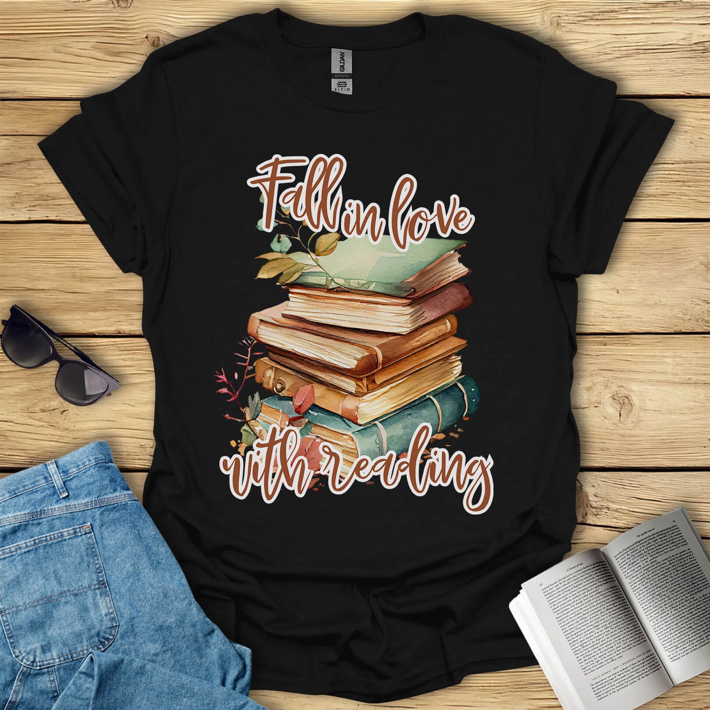 Fall In Love With Reading T-Shirt