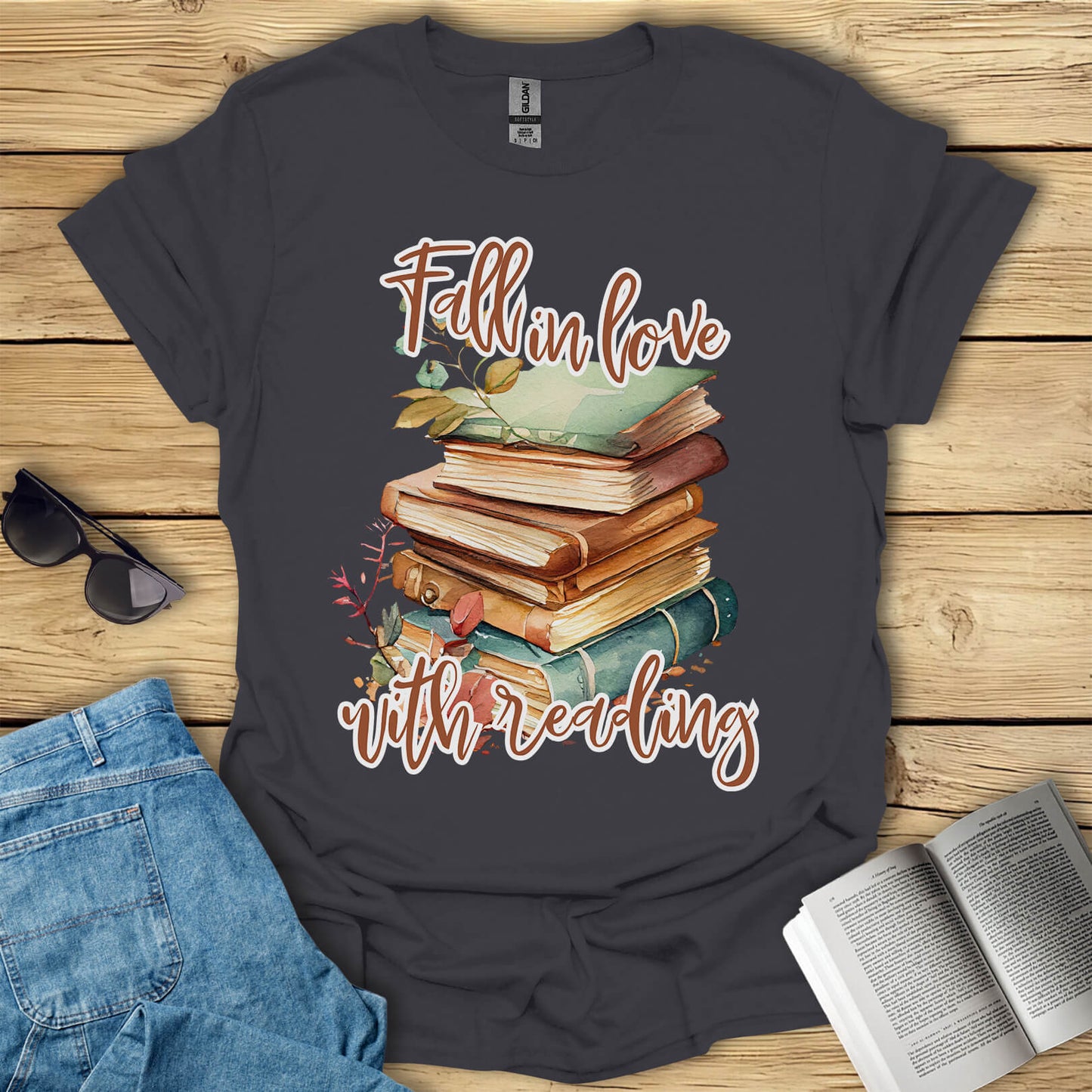 Fall In Love With Reading T-Shirt