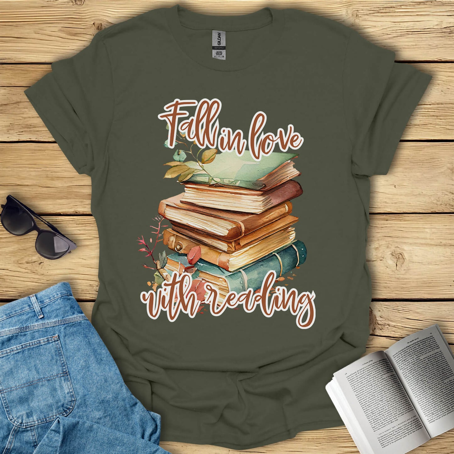 Fall In Love With Reading T-Shirt