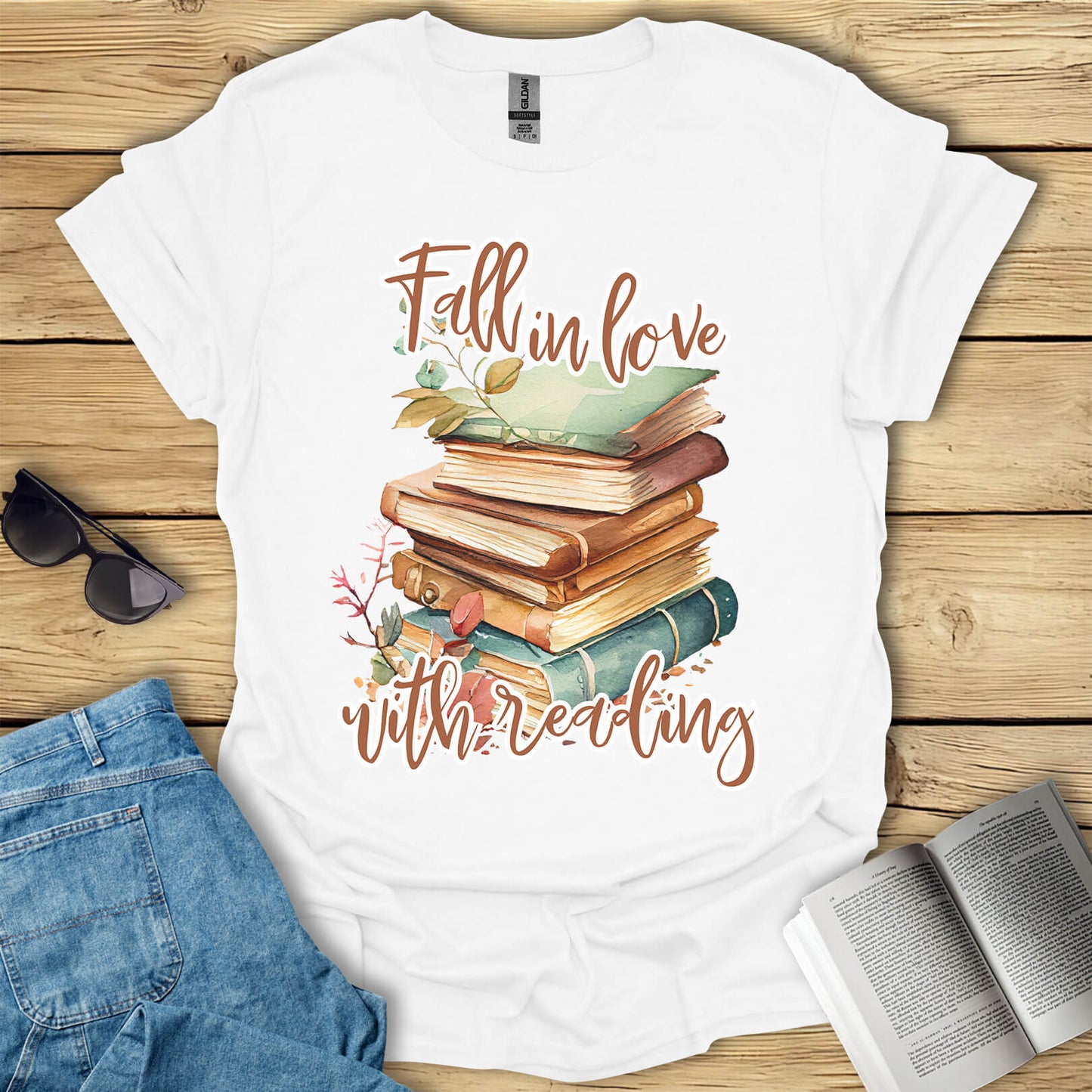Fall In Love With Reading T-Shirt