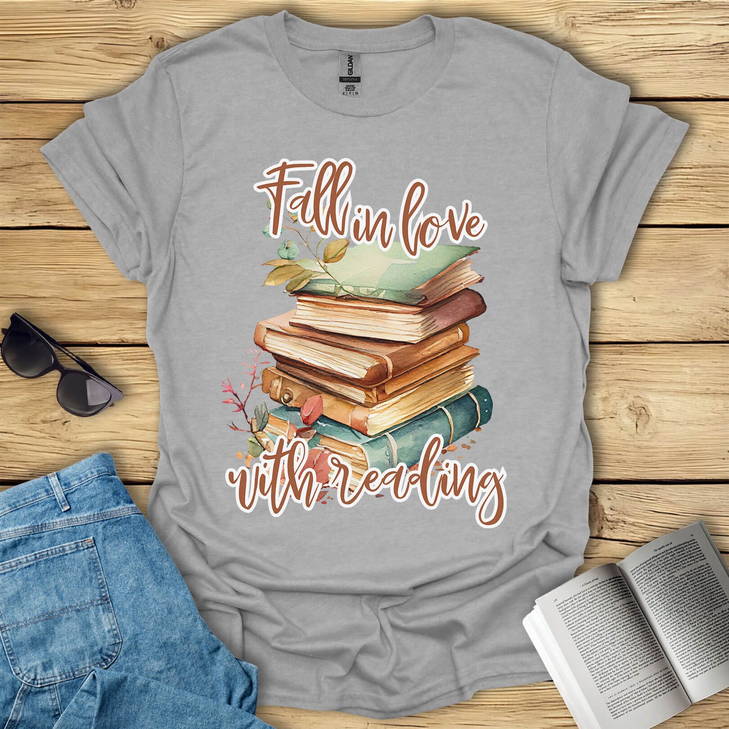 Fall In Love With Reading T-Shirt