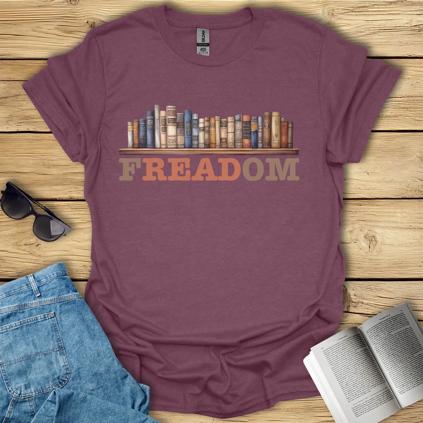 Freadom Book Reading T-Shirt