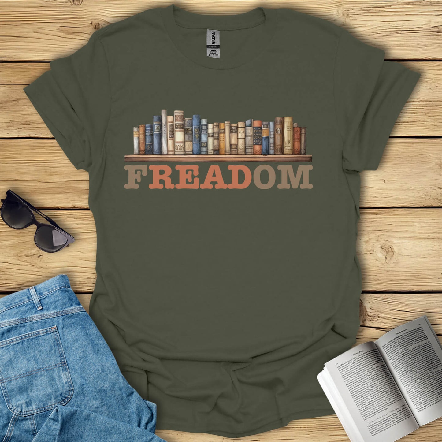 Freadom Book Reading T-Shirt