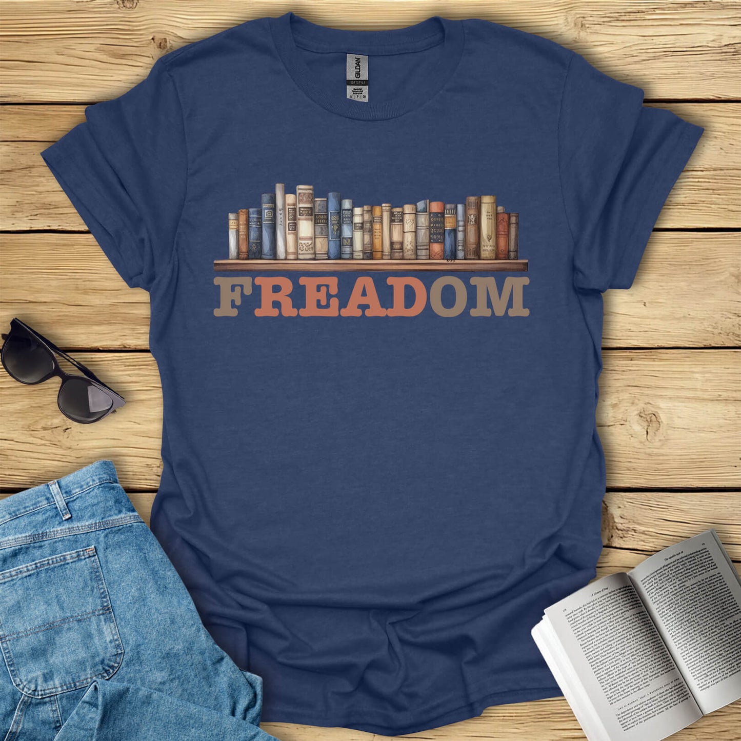 Freadom Book Reading T-Shirt