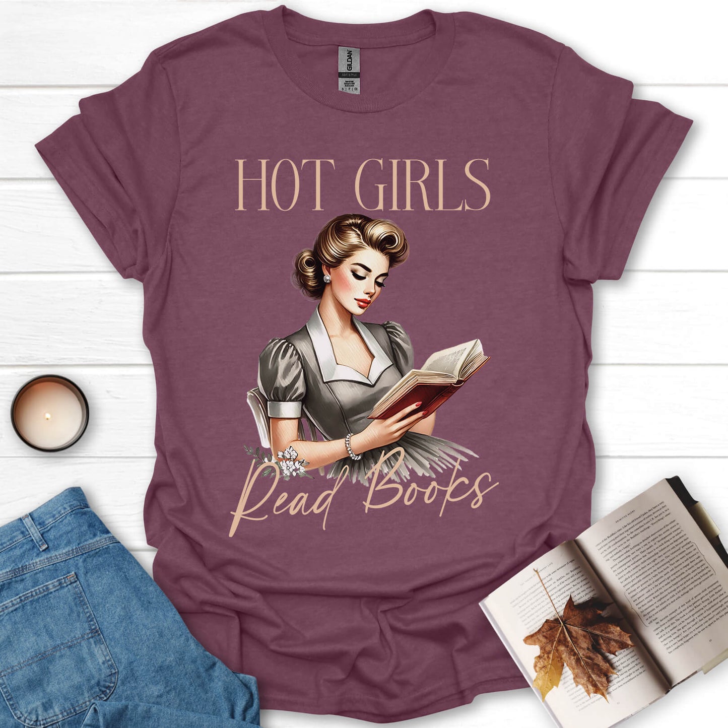 Hot Girls Read Books T-Shirt
