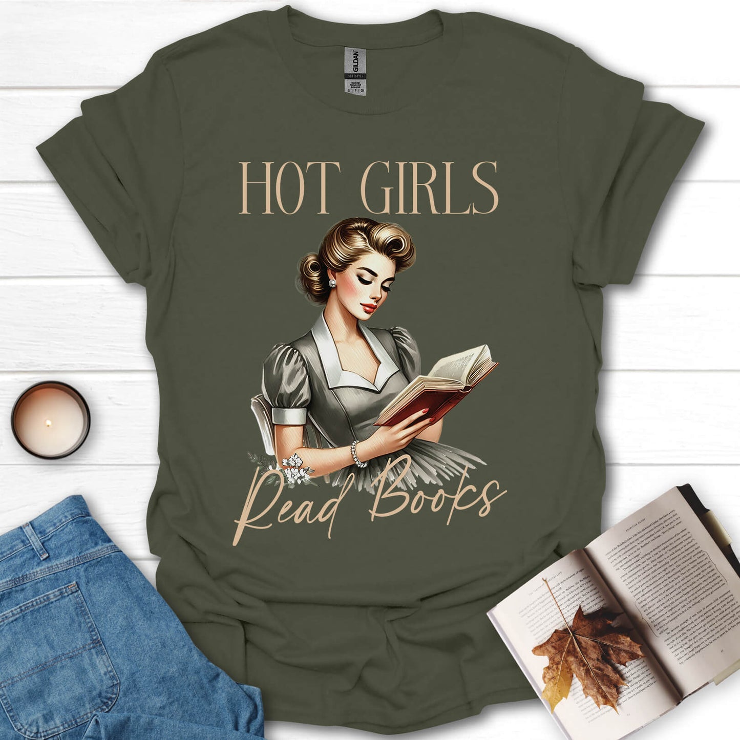 Hot Girls Read Books T-Shirt