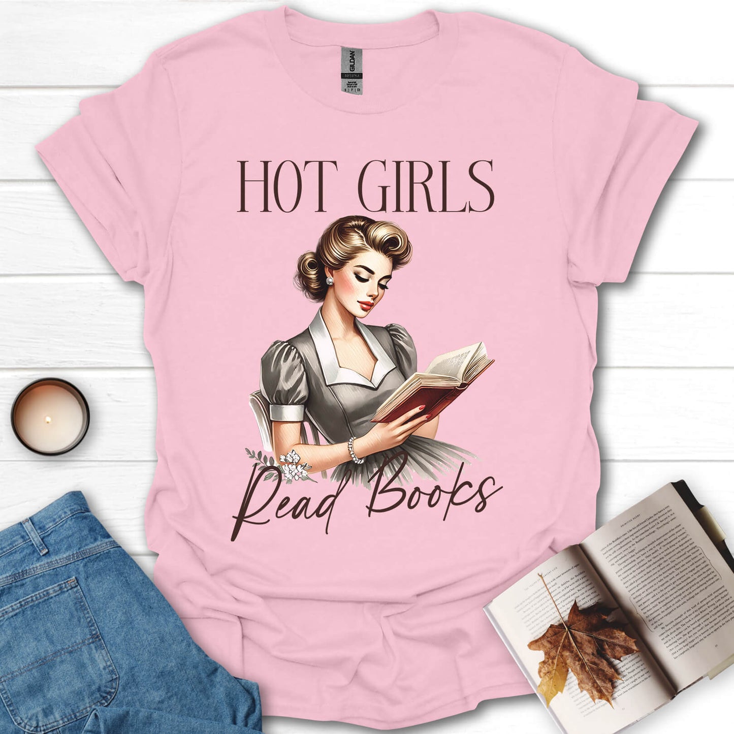 Hot Girls Read Books T-Shirt