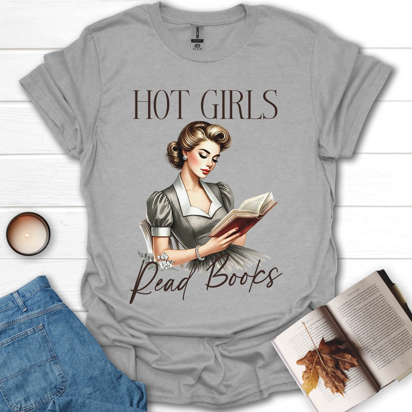 Hot Girls Read Books T-Shirt