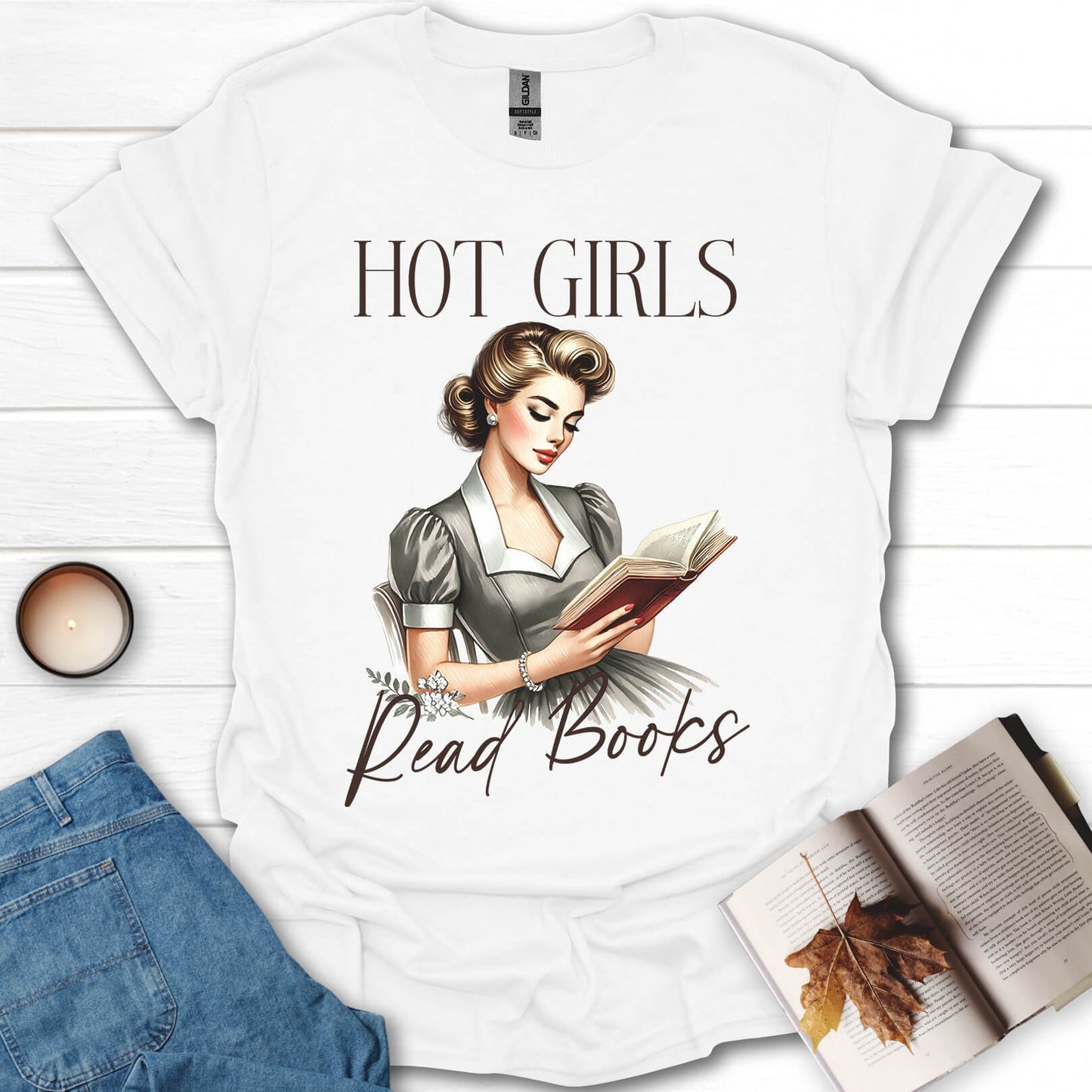 Hot Girls Read Books T-Shirt
