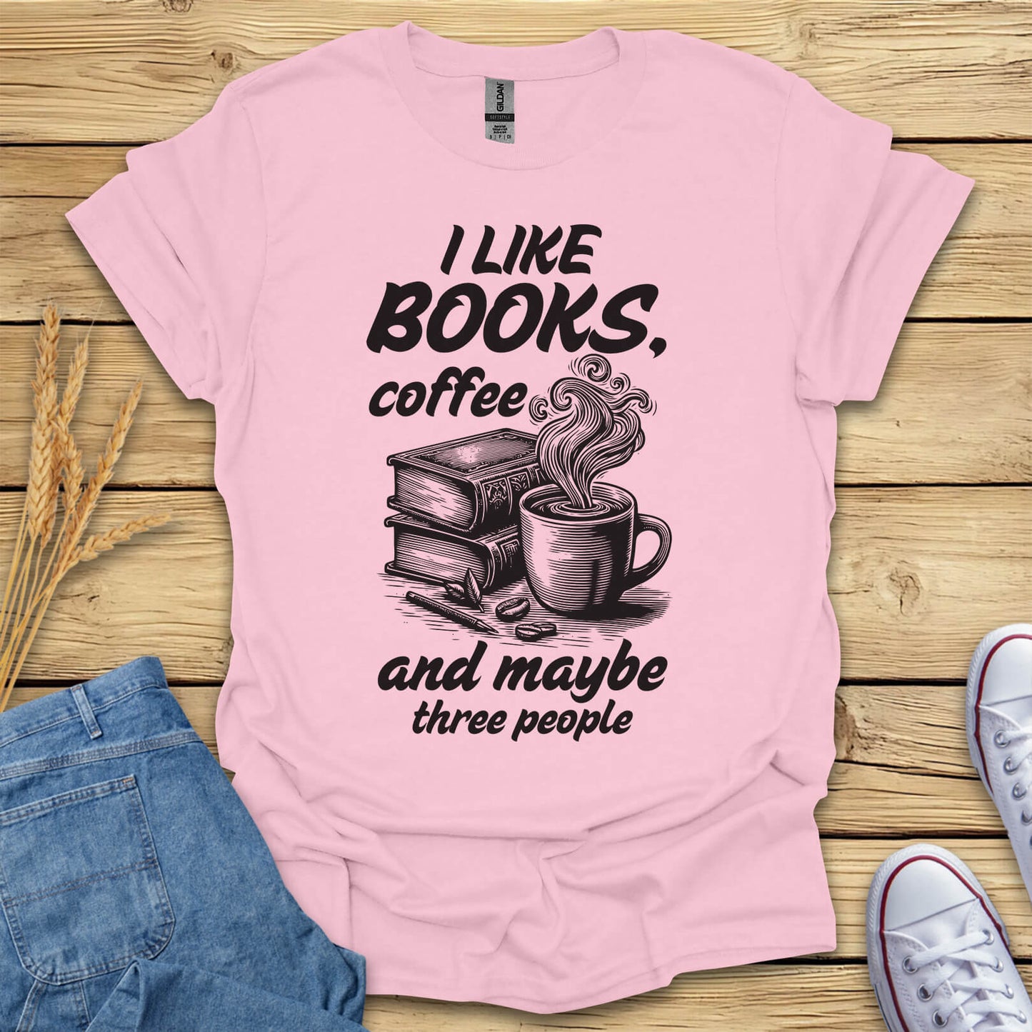 I Like Books, Coffee And T-Shirt