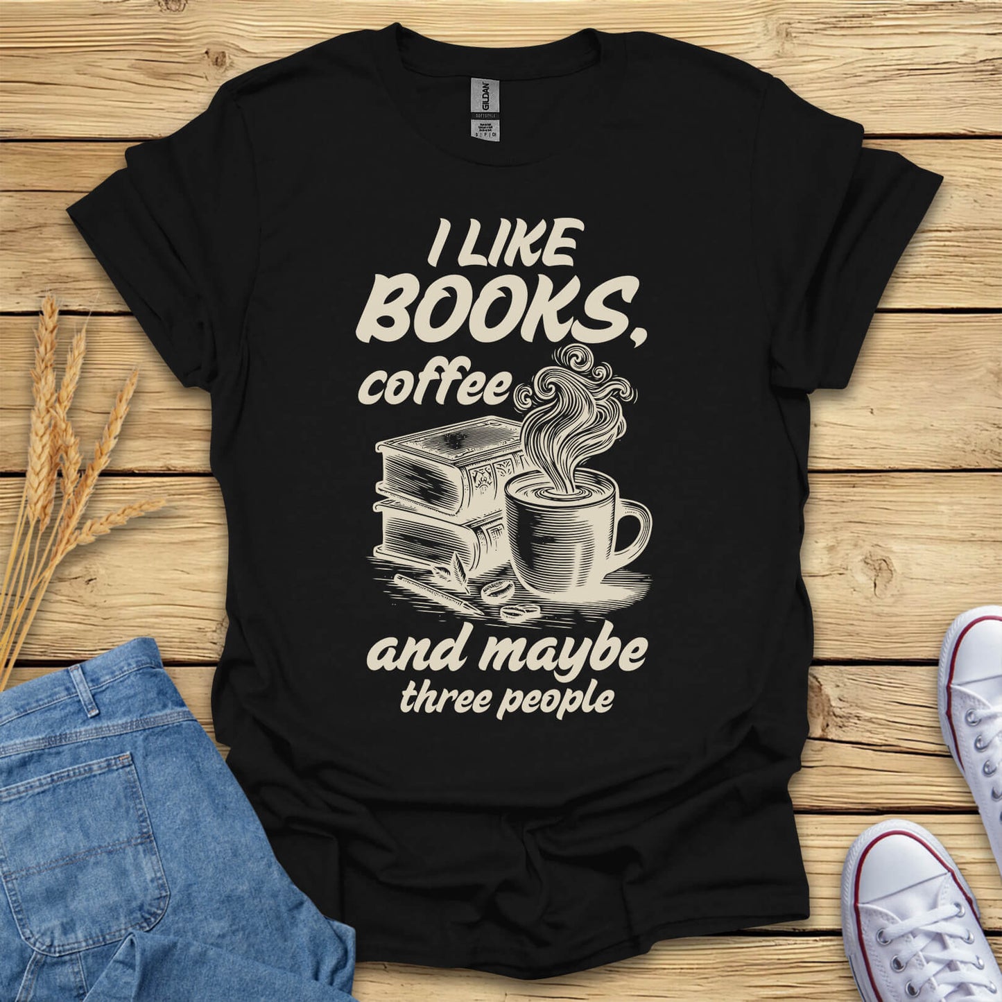 I Like Books, Coffee And T-Shirt