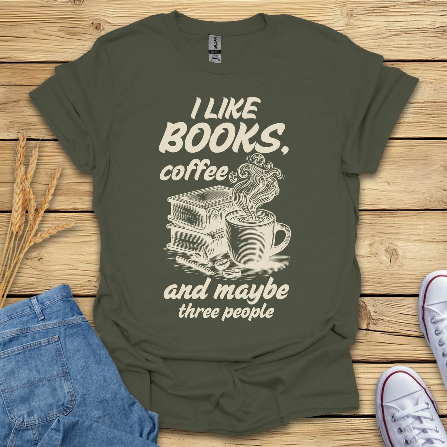 I Like Books, Coffee And T-Shirt