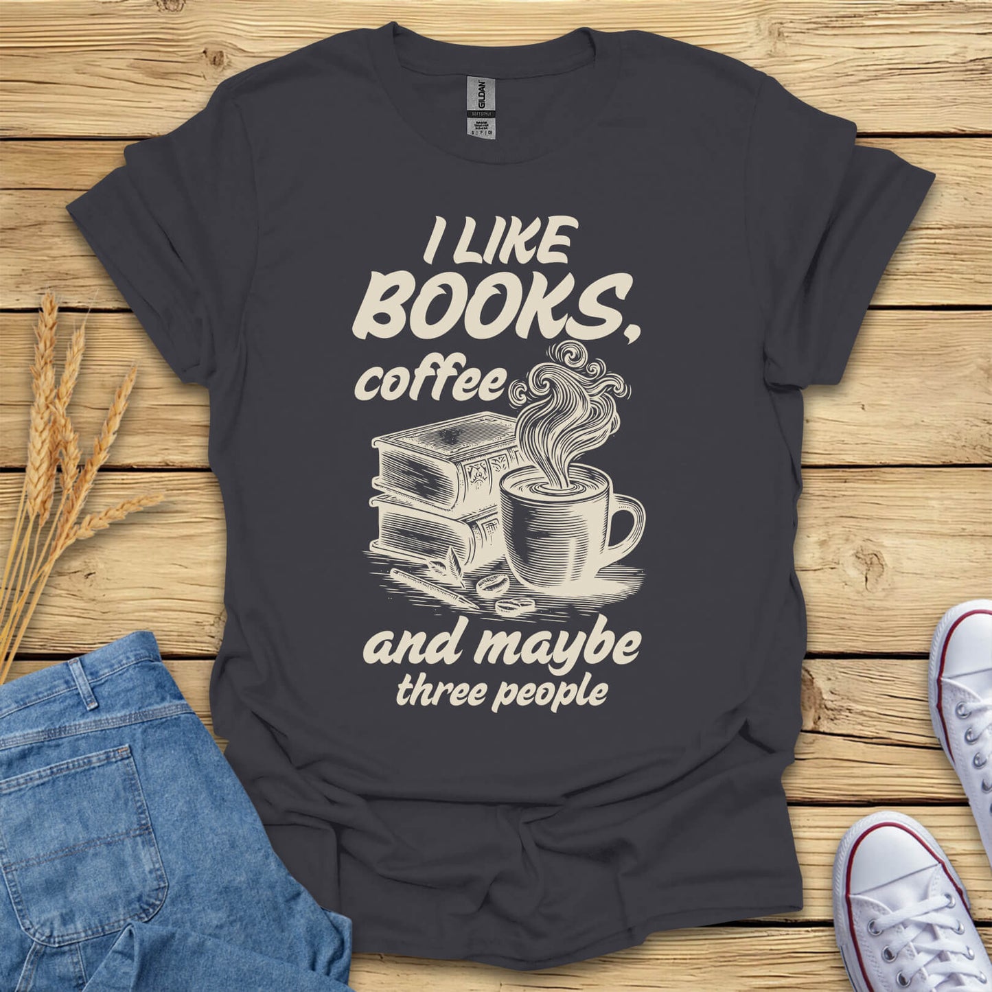 I Like Books, Coffee And T-Shirt