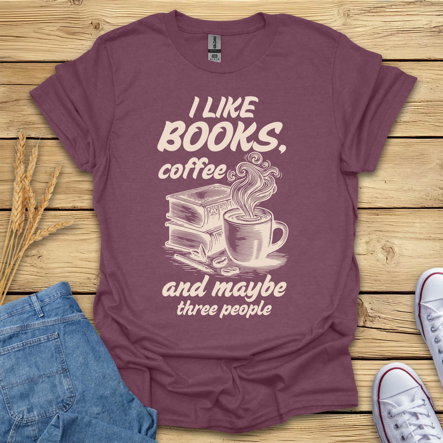 I Like Books, Coffee And T-Shirt