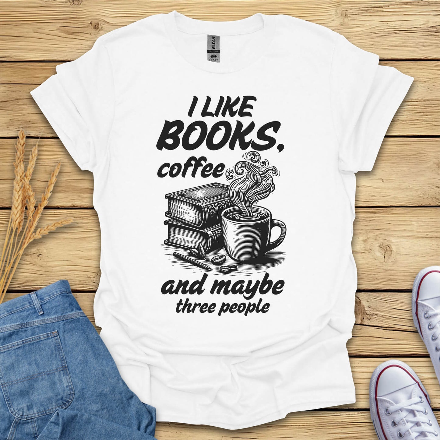 I Like Books, Coffee And T-Shirt