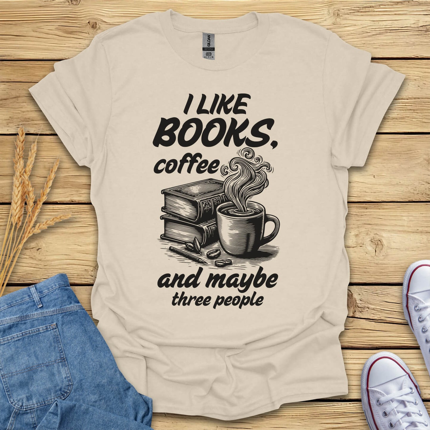 I Like Books, Coffee And T-Shirt