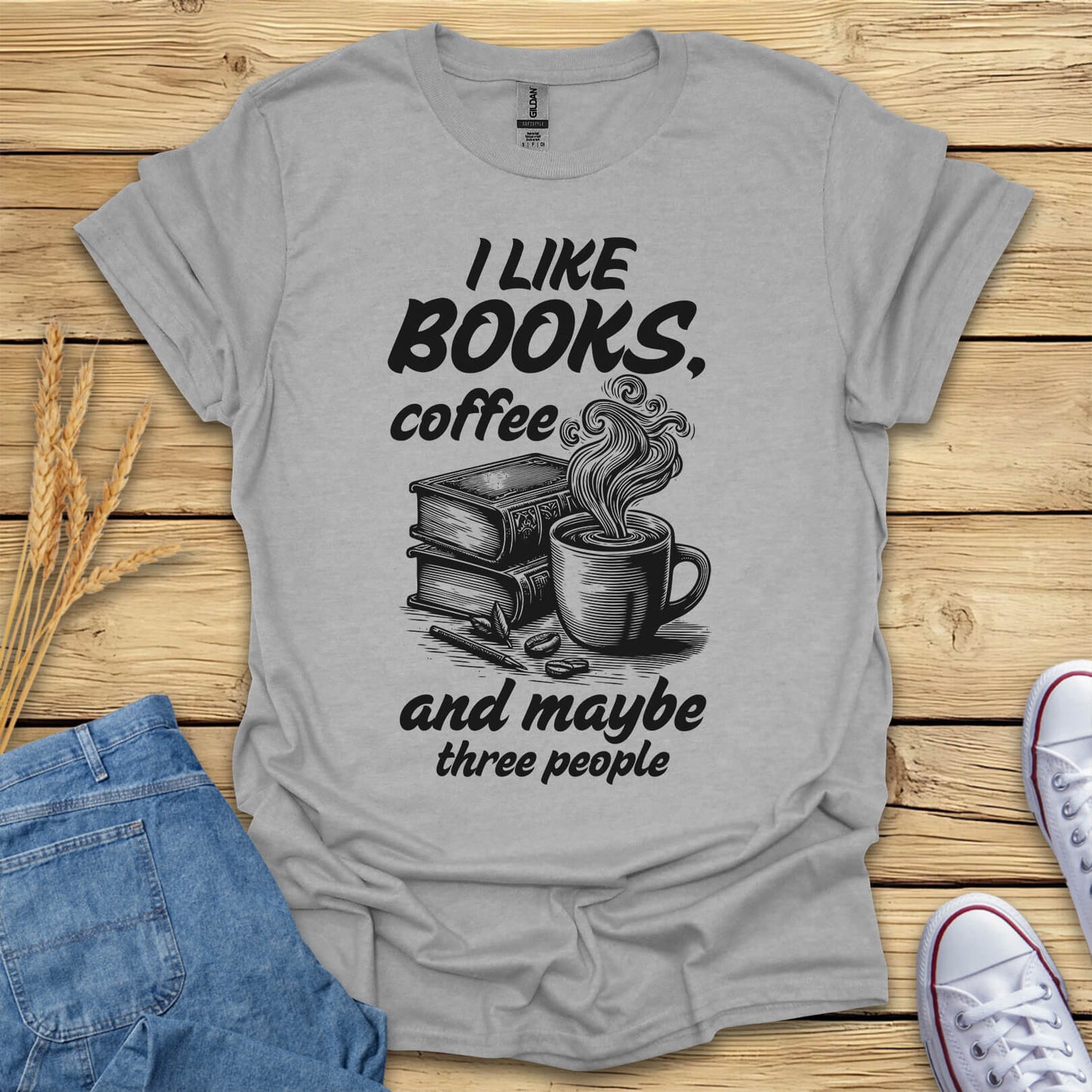 I Like Books, Coffee And T-Shirt