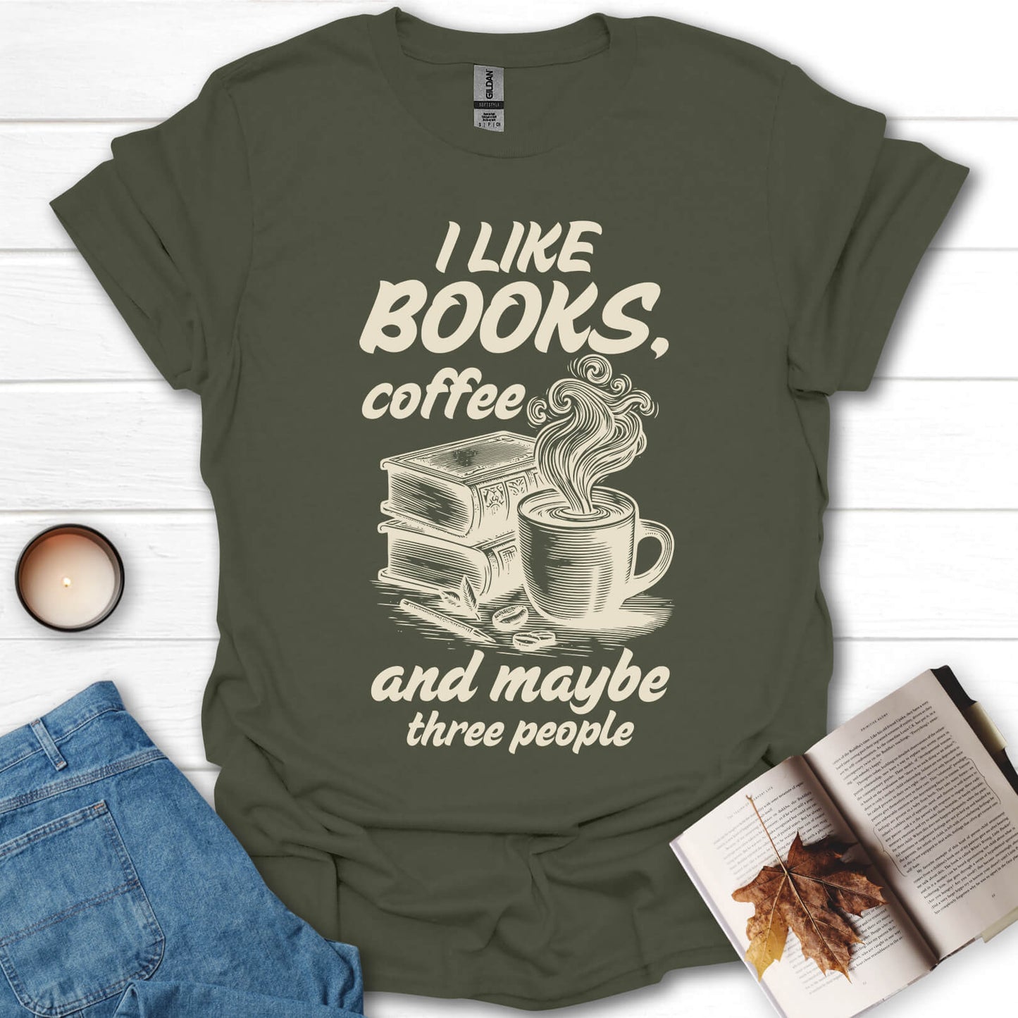 I Like Books, Coffee And T-Shirt