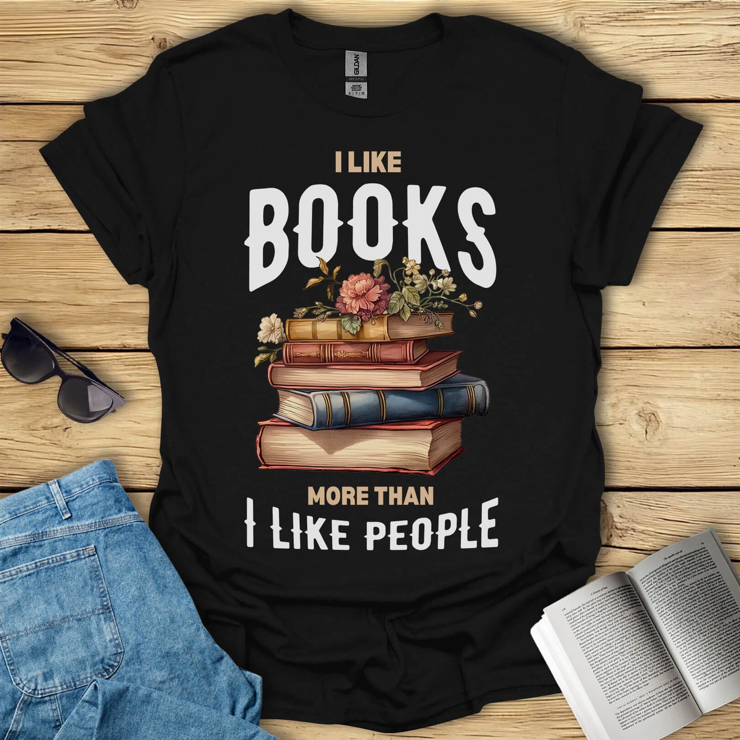 I Like Books More Than I Like People T-Shirt