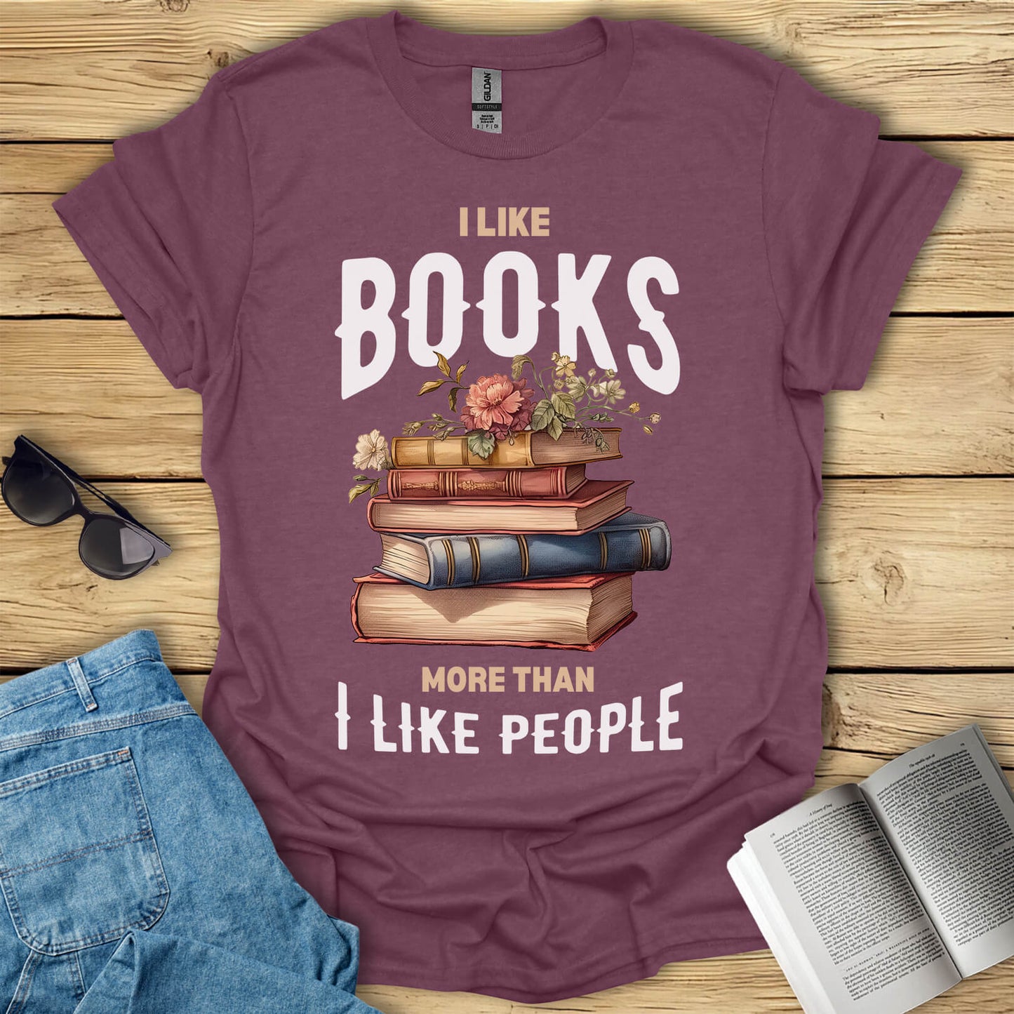 I Like Books More Than I Like People T-Shirt