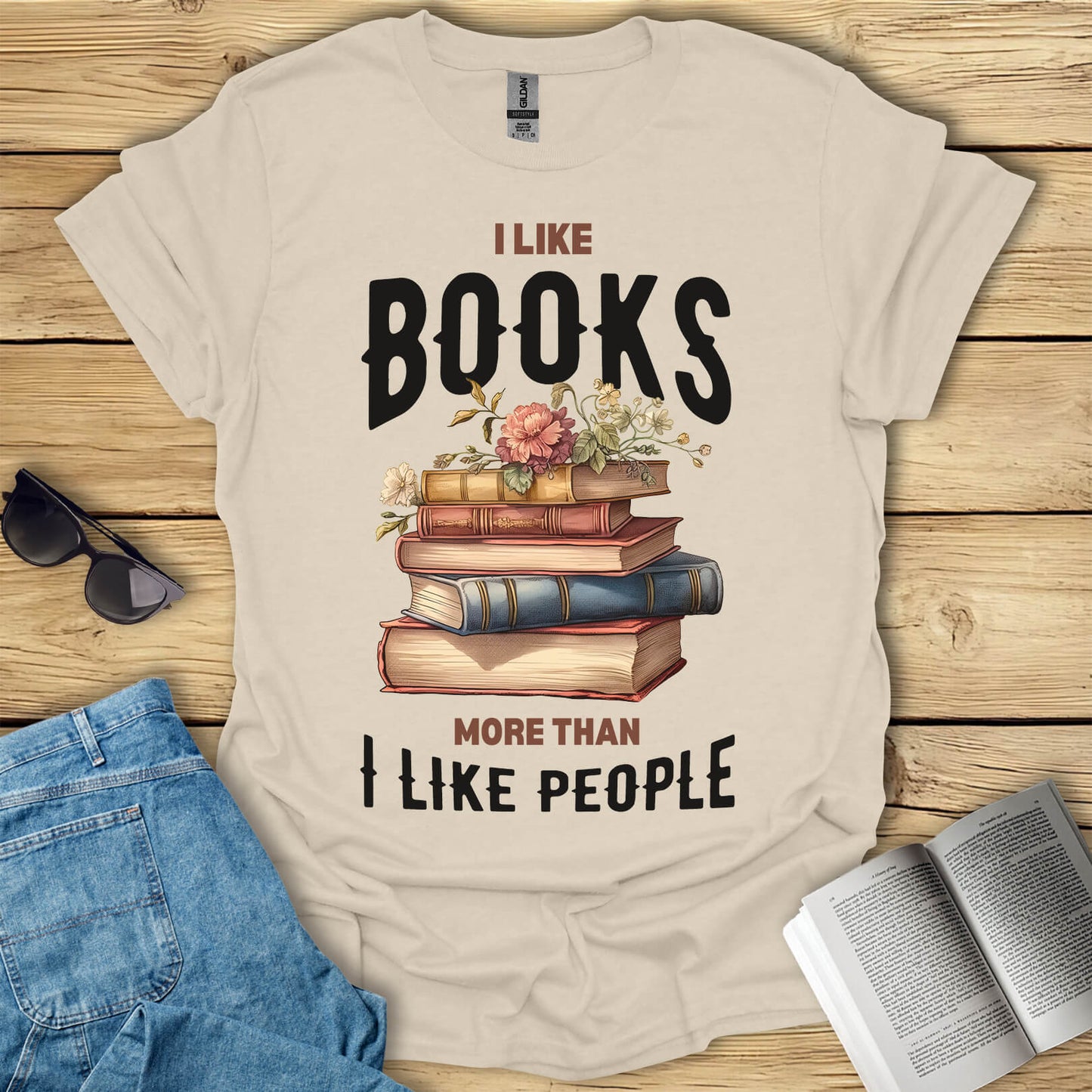 I Like Books More Than I Like People T-Shirt