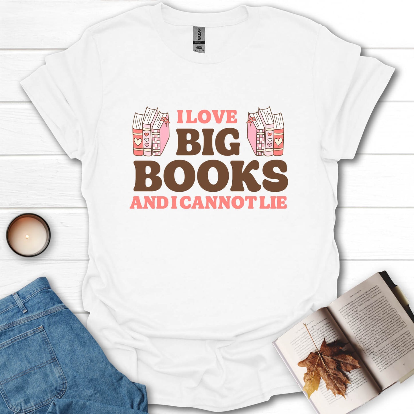 I Love Big Books Funny Book Lovers T-Shirt
