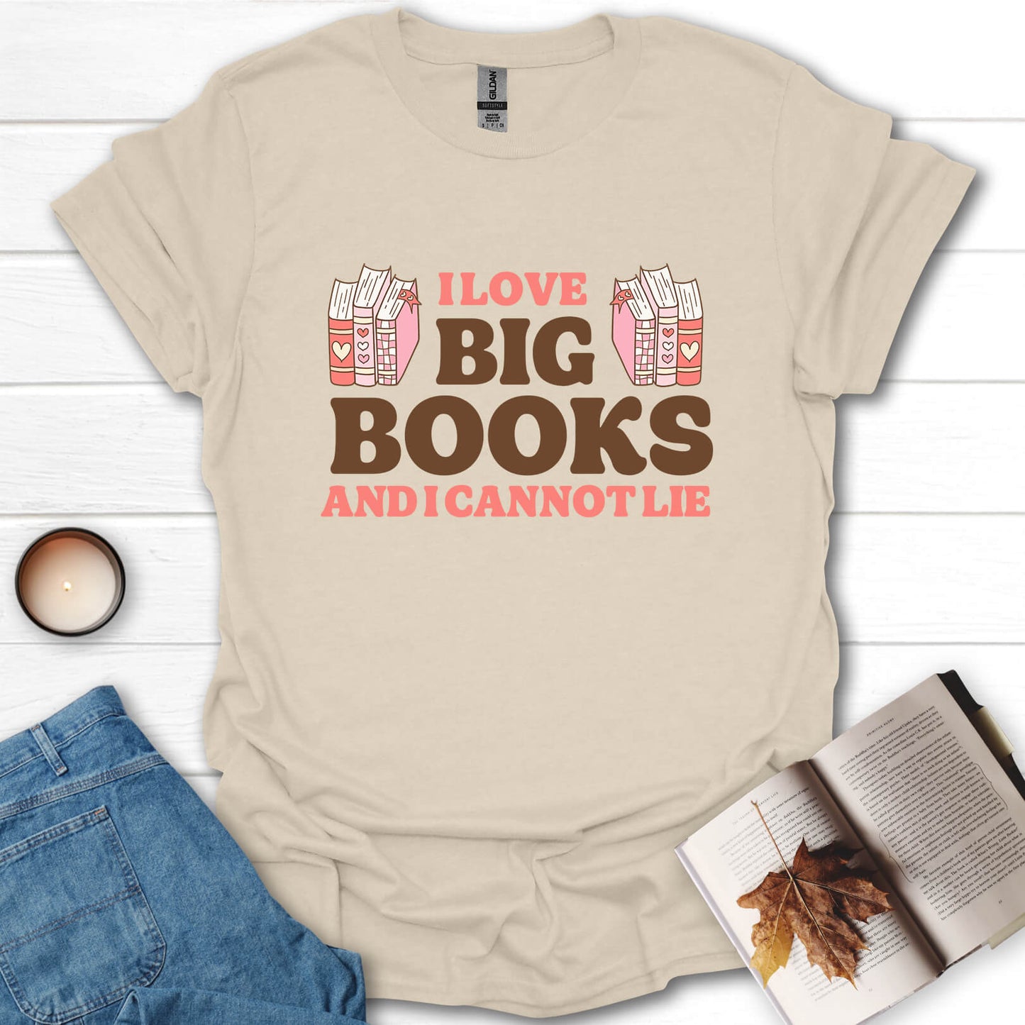 I Love Big Books Funny Book Lovers T-Shirt