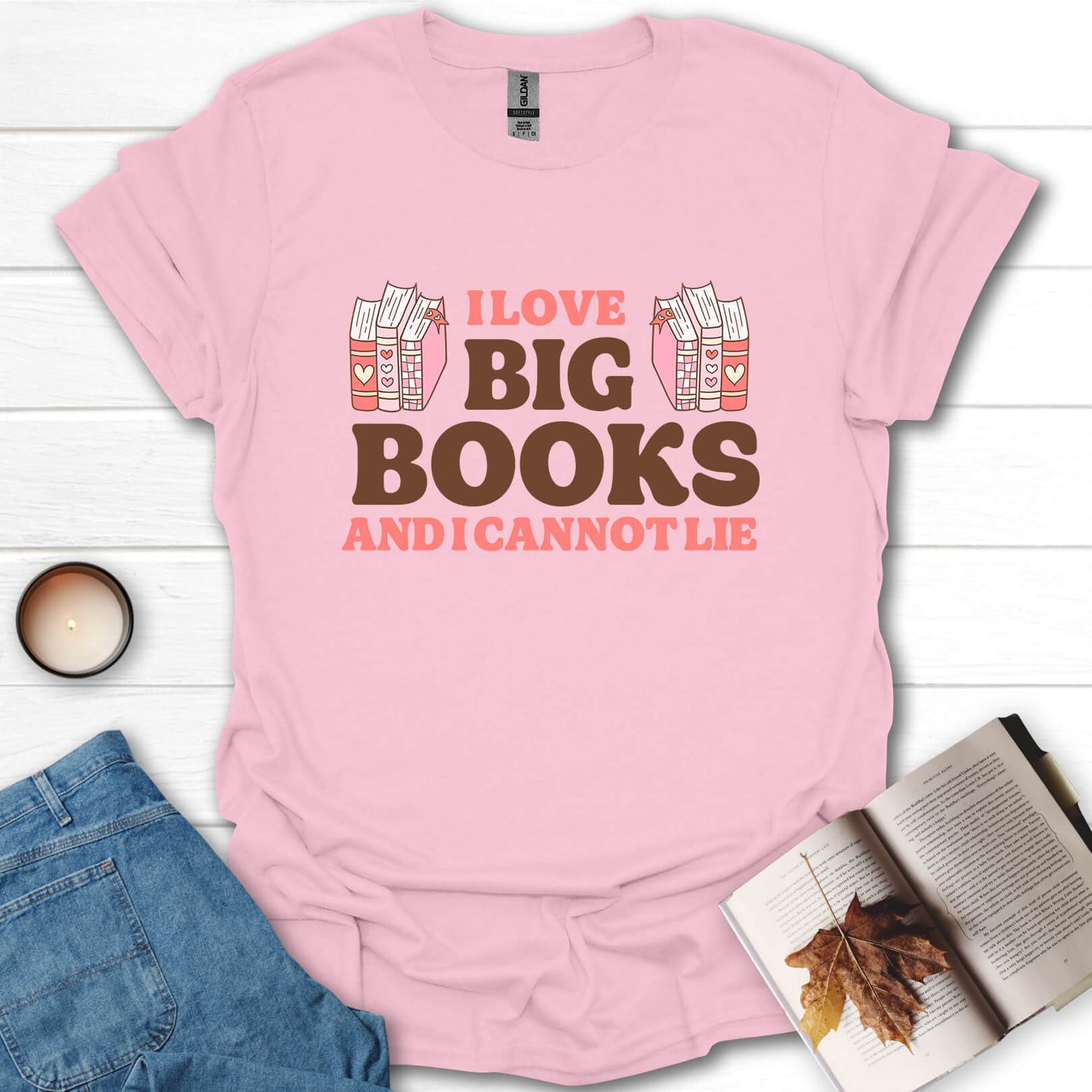 I Love Big Books Funny Book Lovers T-Shirt