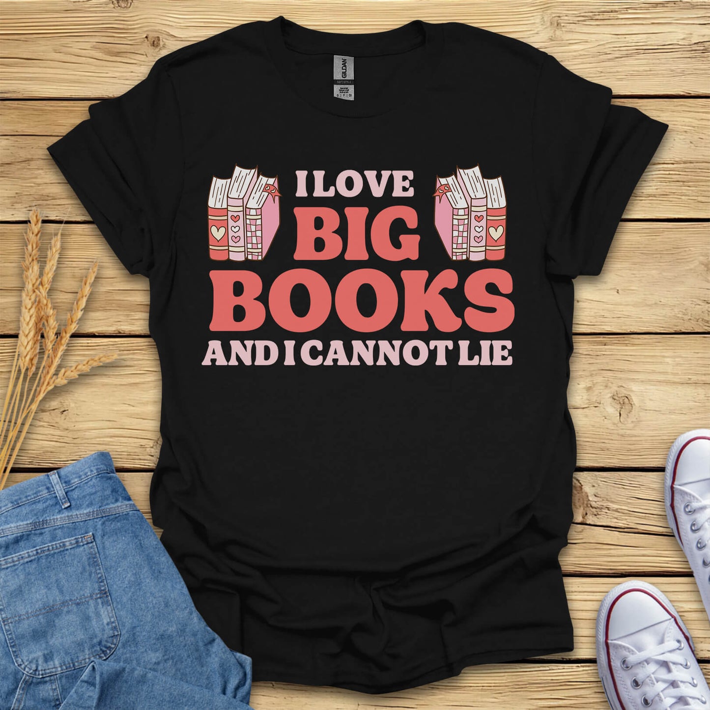 I Love Big Books Funny Book Lovers T-Shirt