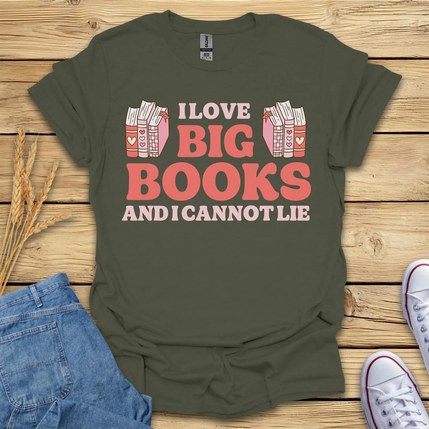 I Love Big Books Funny Book Lovers T-Shirt