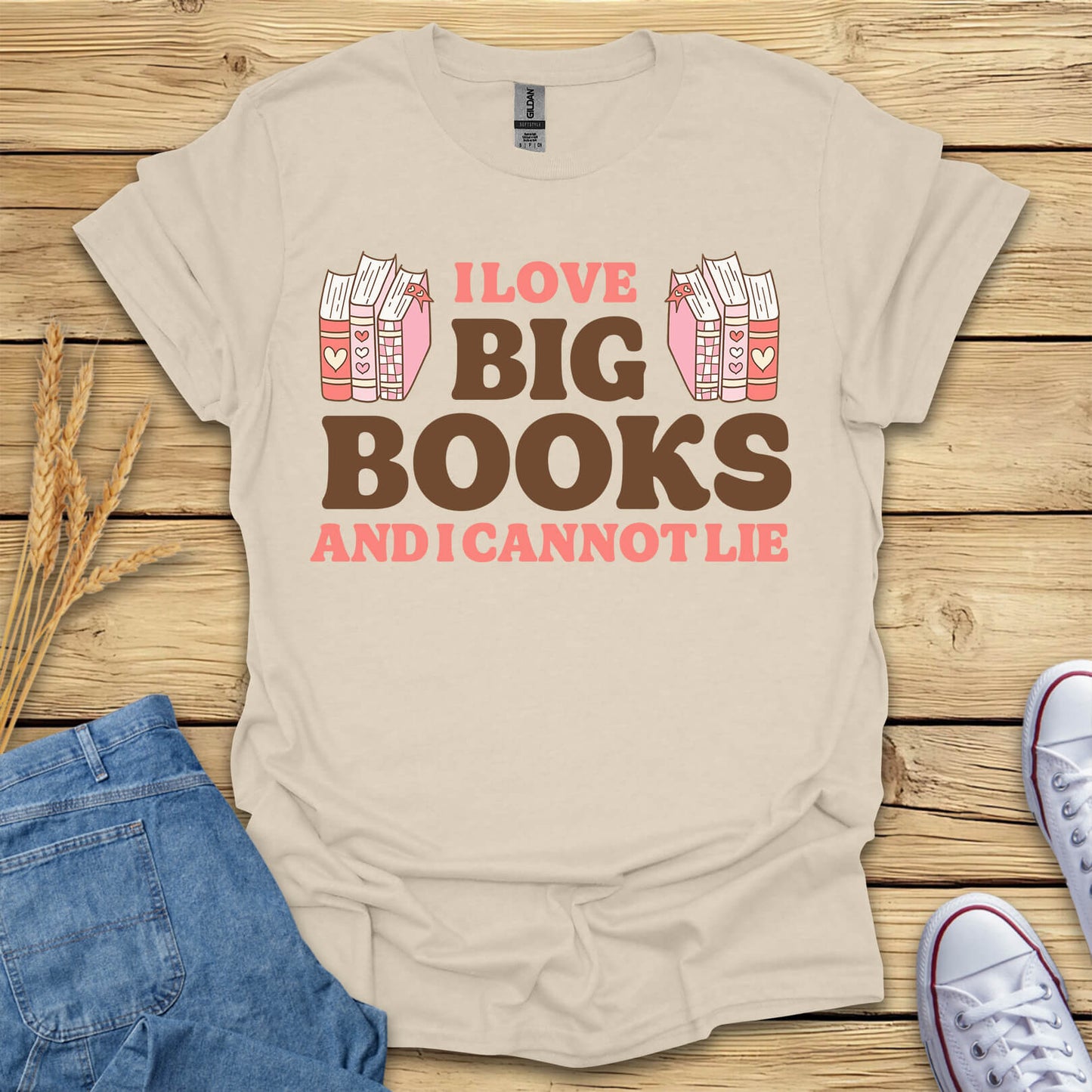 I Love Big Books Funny Book Lovers T-Shirt