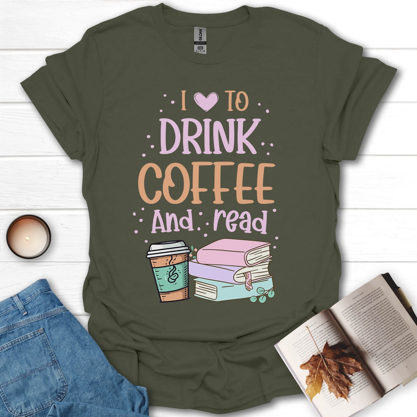 I Love To Drink Coffee And Read T-Shirt