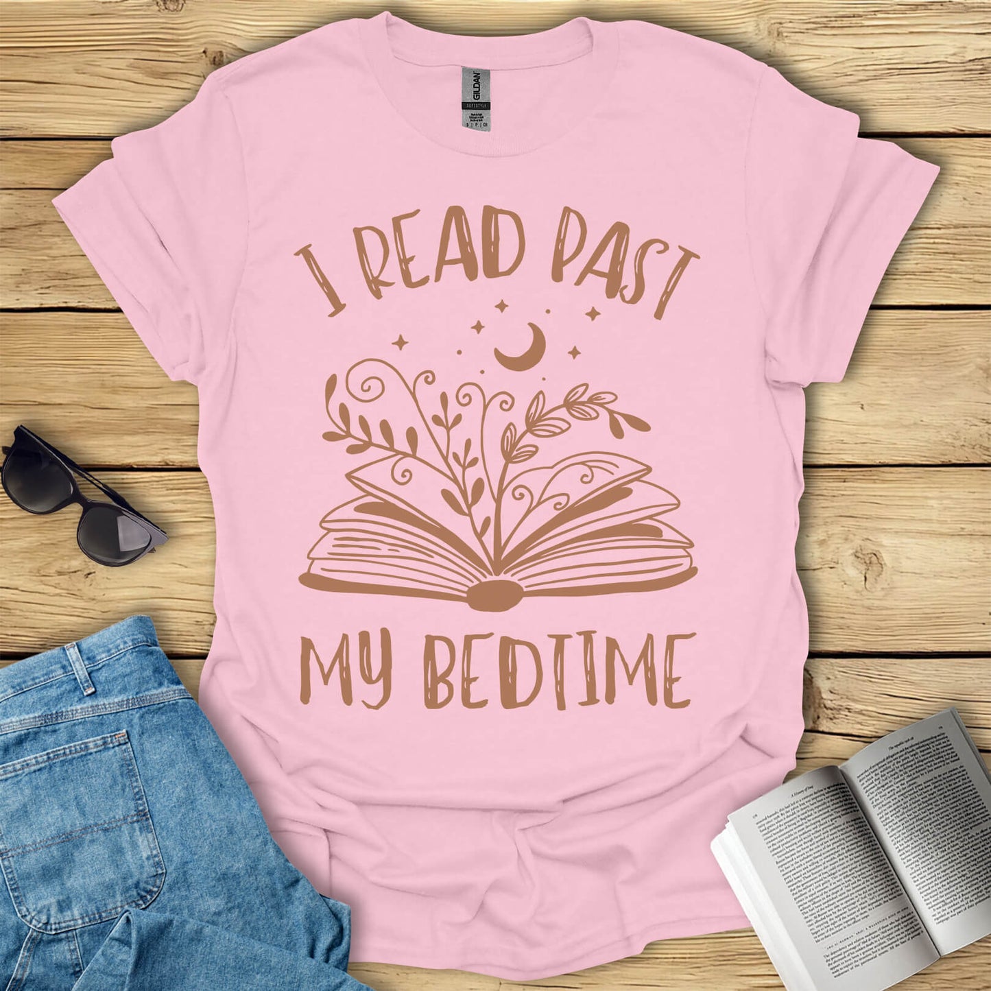 I Read Past My Bedtime Books T-Shirt