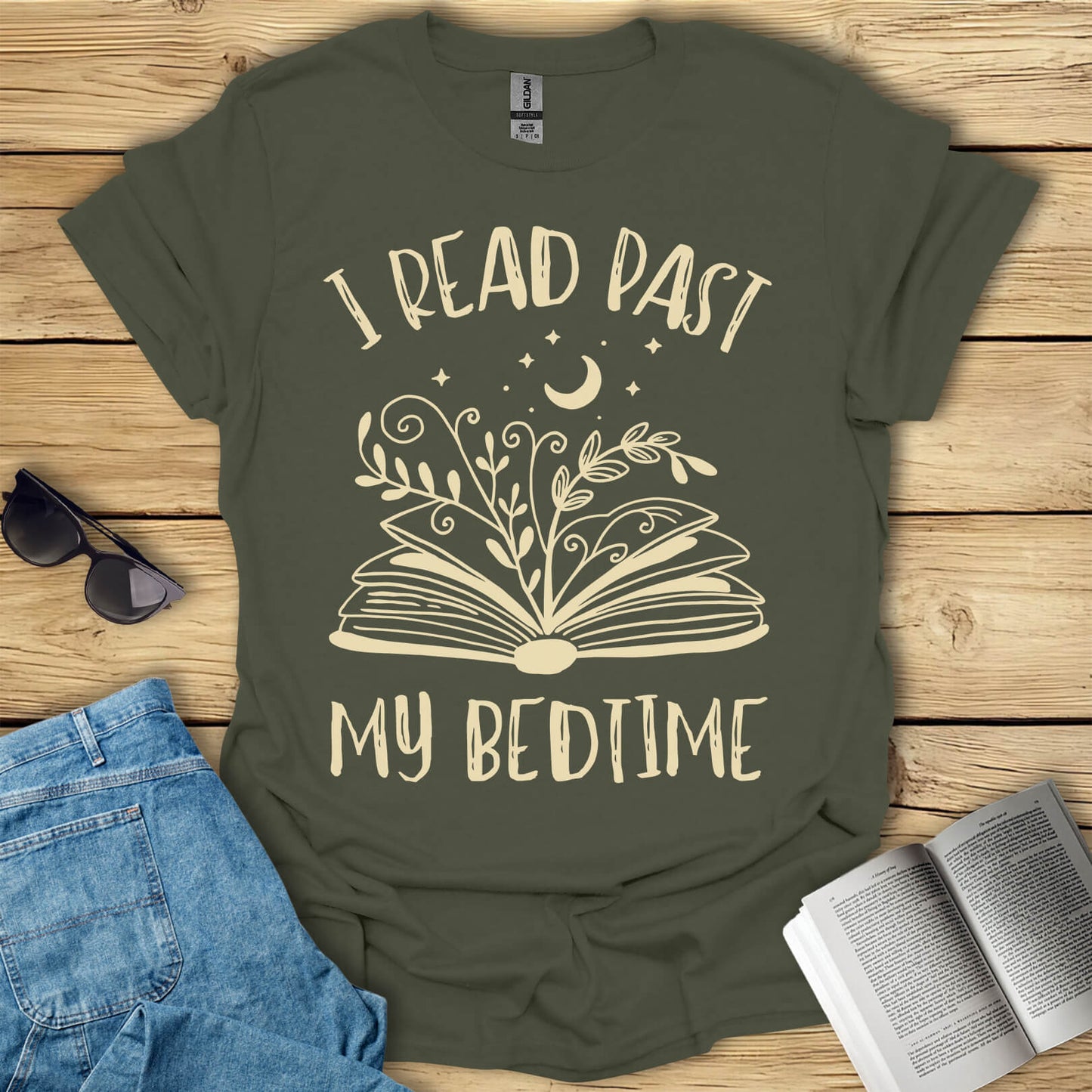 I Read Past My Bedtime Books T-Shirt