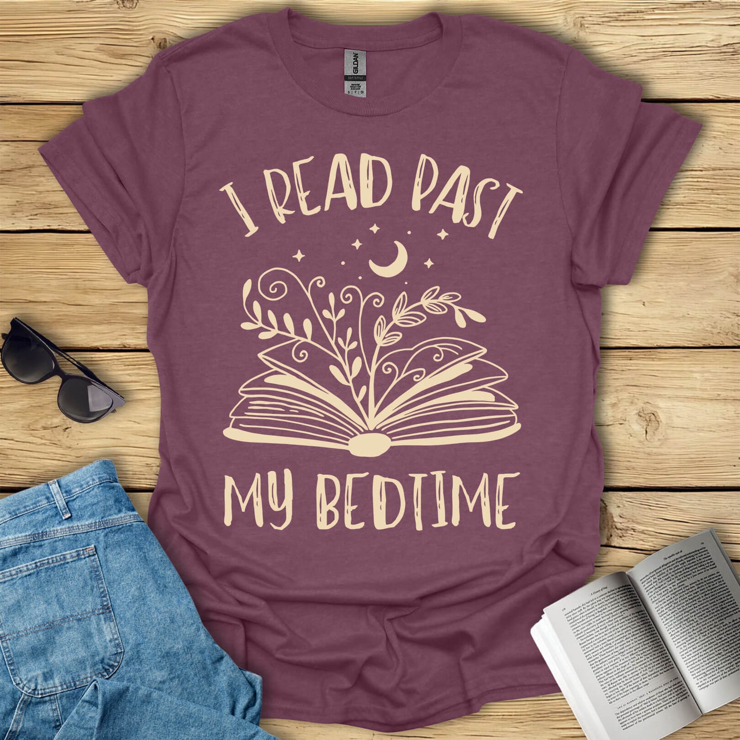 I Read Past My Bedtime Books T-Shirt